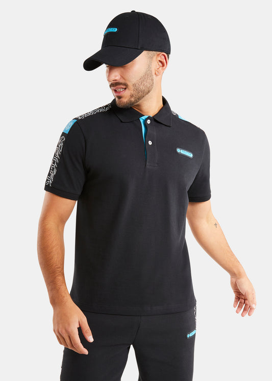 Nautica Competition Declan Polo Shirt - Black - Front