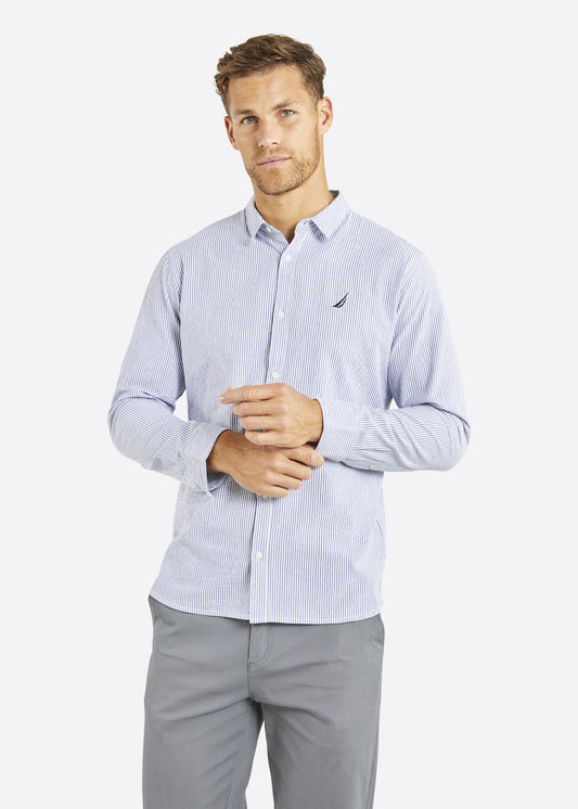Nautica Mitchell Long Sleeve Shirt - Indigo -Front