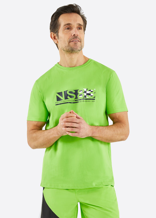 Nautica Areto Big & Tall T-Shirt - Lime - Front