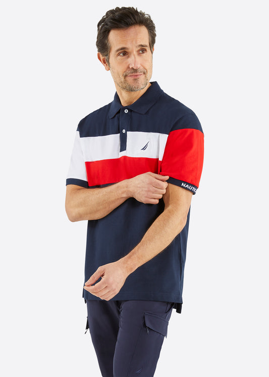 Nautica Renford Big & Tall Polo Shirt - Dark Navy - Front