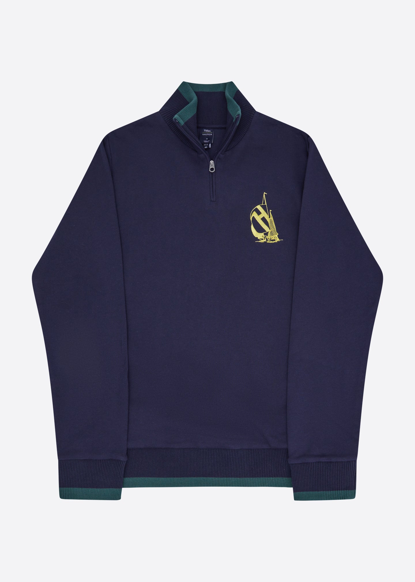 Nautica x Helas Rainier Quarter Zip Top - Dark Navy - Front