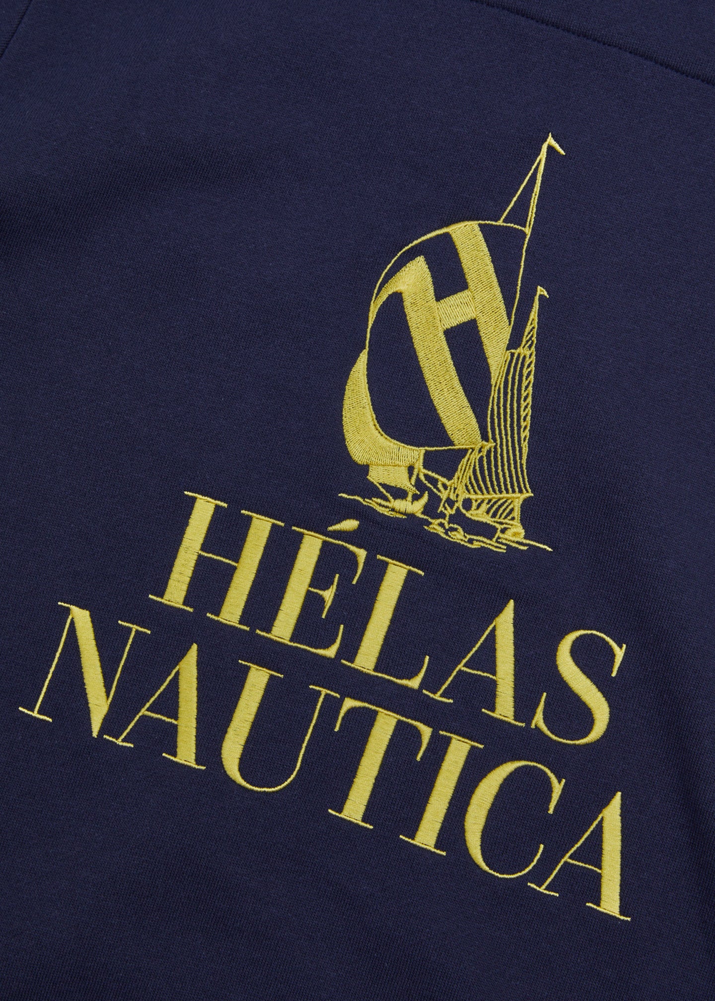 Nautica x Helas Rainier Quarter Zip Top - Dark Navy - Detail