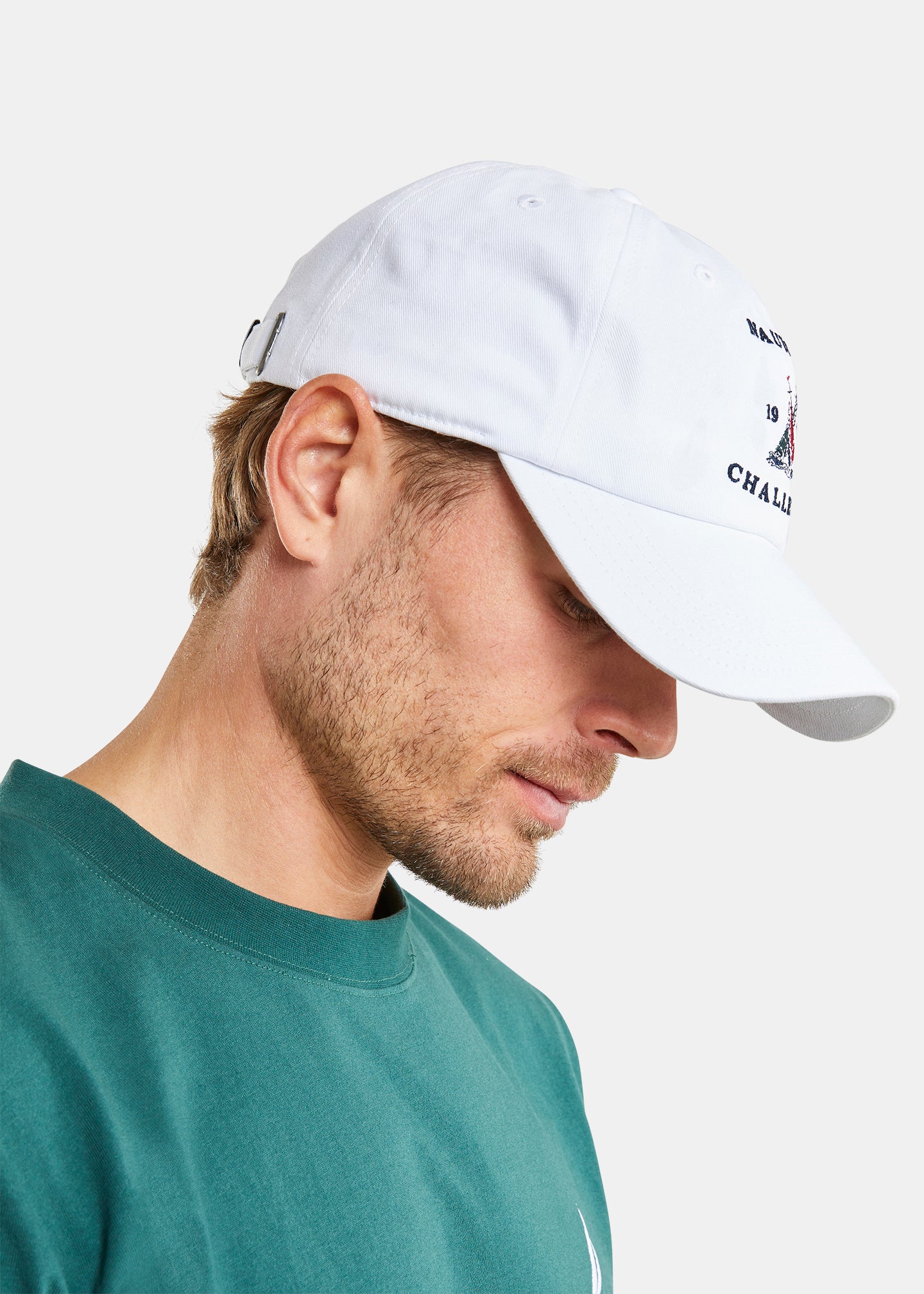 Nautica Oxford Strapback Cap - White - Side