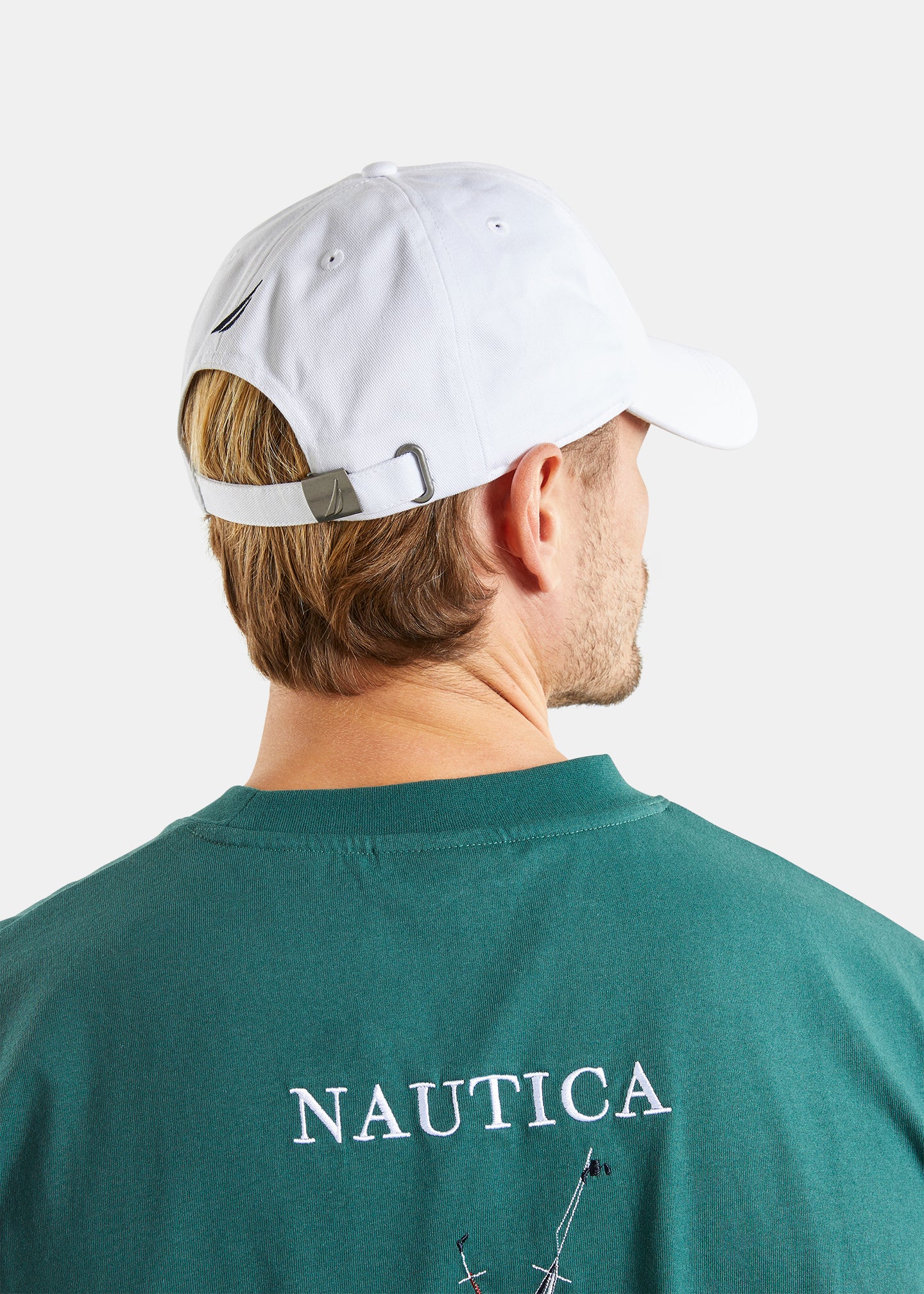 Nautica Oxford Strapback Cap - White - Back