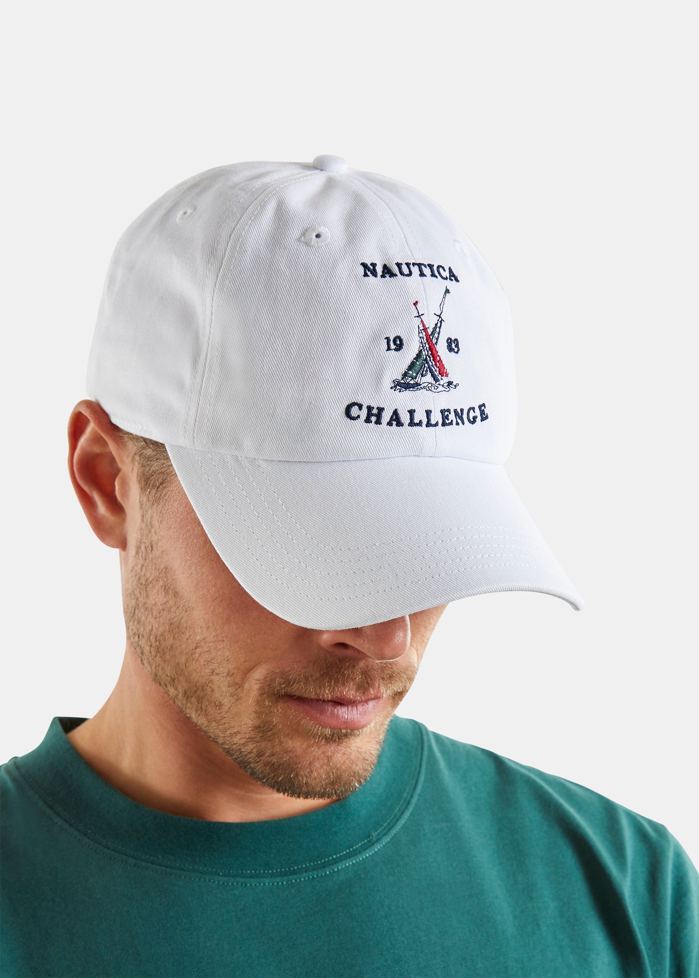 Nautica Oxford Strapback Cap - White - Detail