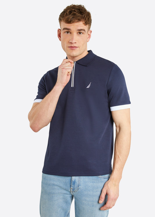 Nautica Halifax Polo Shirt - Dark Navy - Front