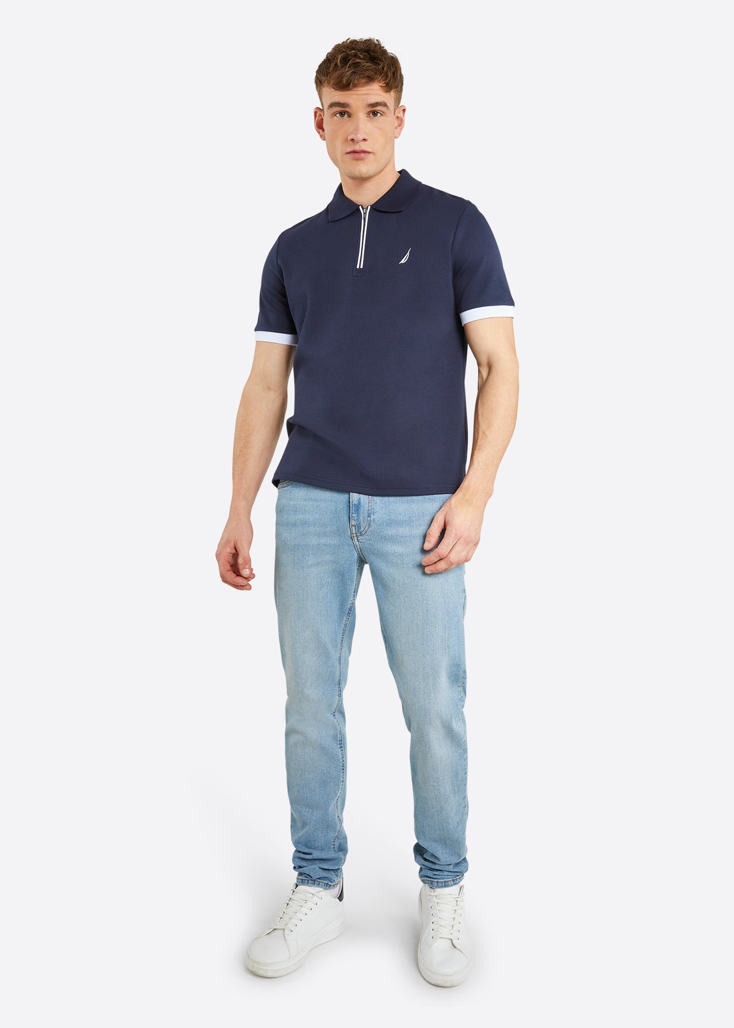 Nautica Halifax Polo Shirt - Dark Navy - Full Body