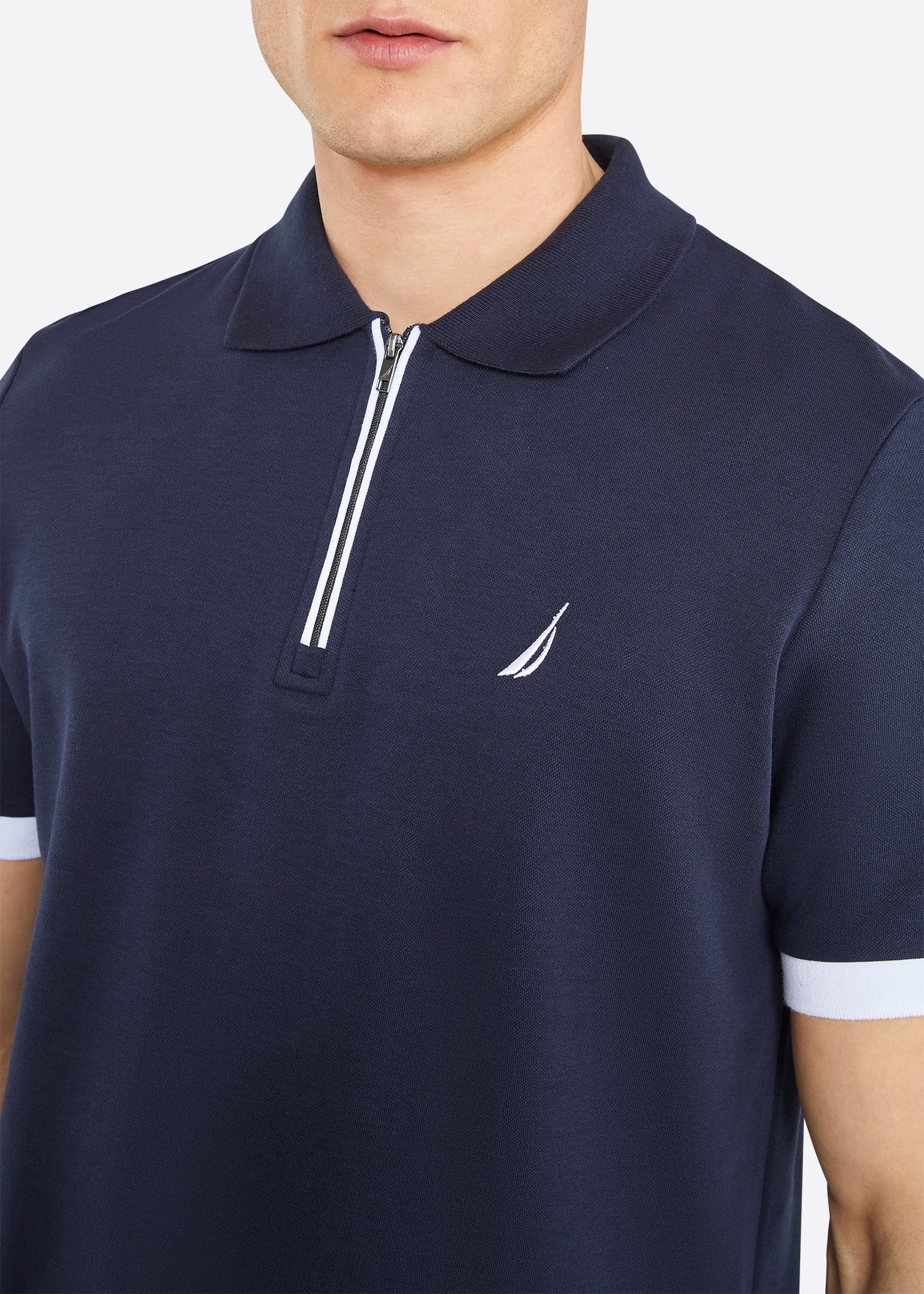 Nautica Halifax Polo Shirt - Dark Navy - Detail