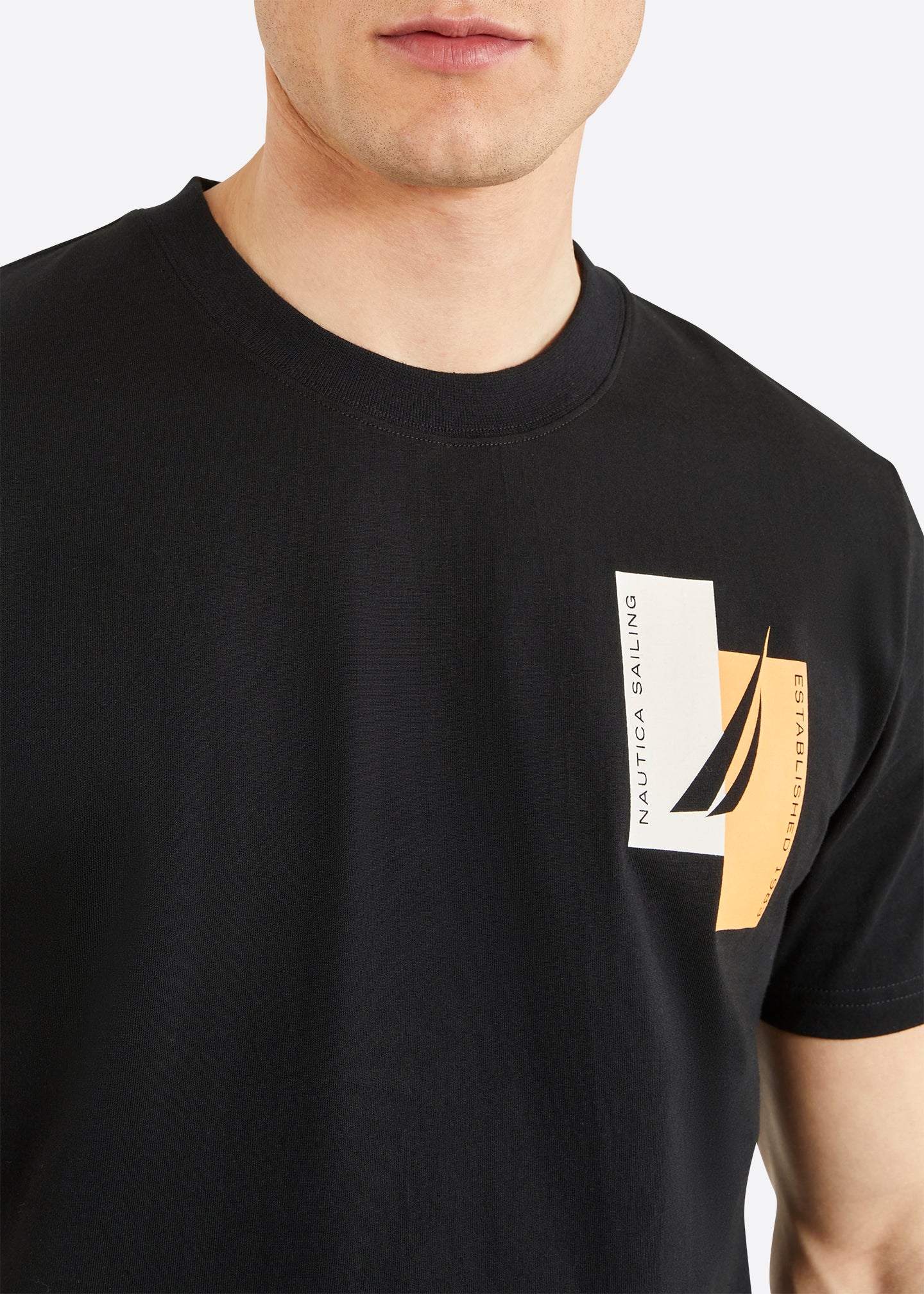 Nautica Niagara T-Shirt - Black - Detail