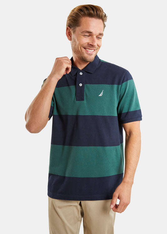 Nautica Thornton Polo Shirt - Moss Green - Front