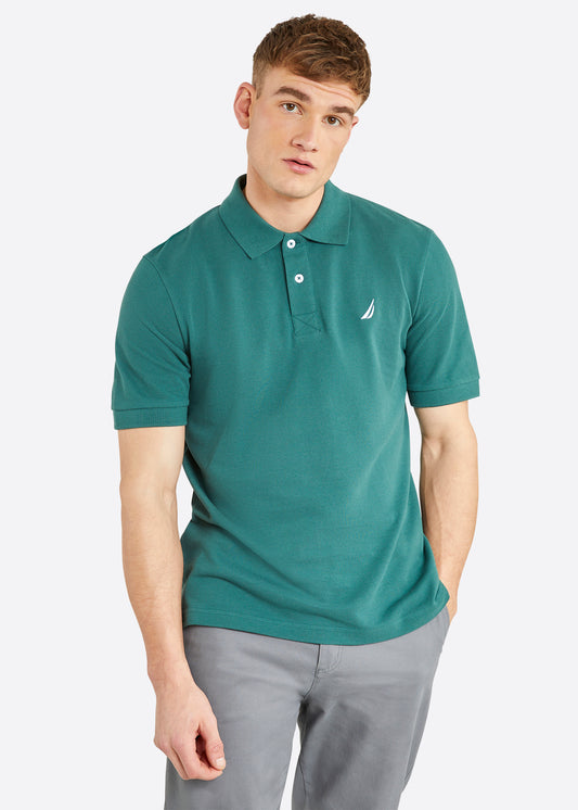 Nautica Tribeca Polo Shirt - Moss Green - Front