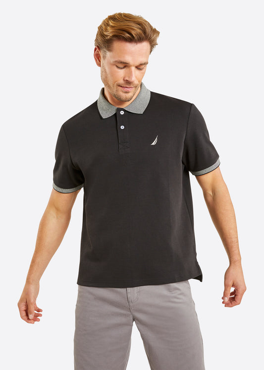 Nautica Emory Polo Shirt - Black - Front