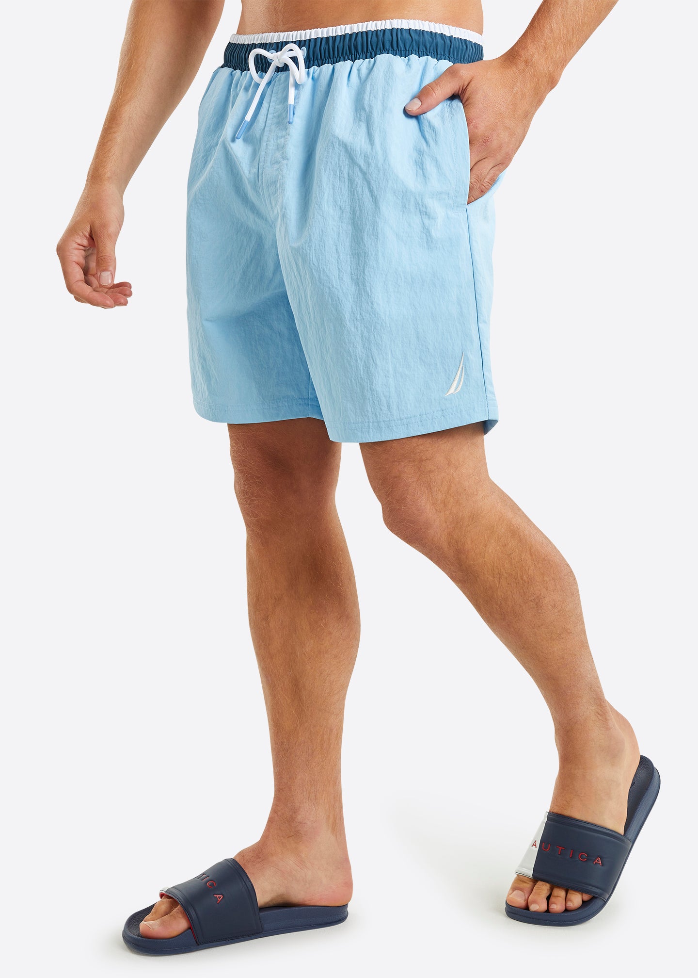 Nautica Arian 6" Swim Short - Sky Blue - Front 