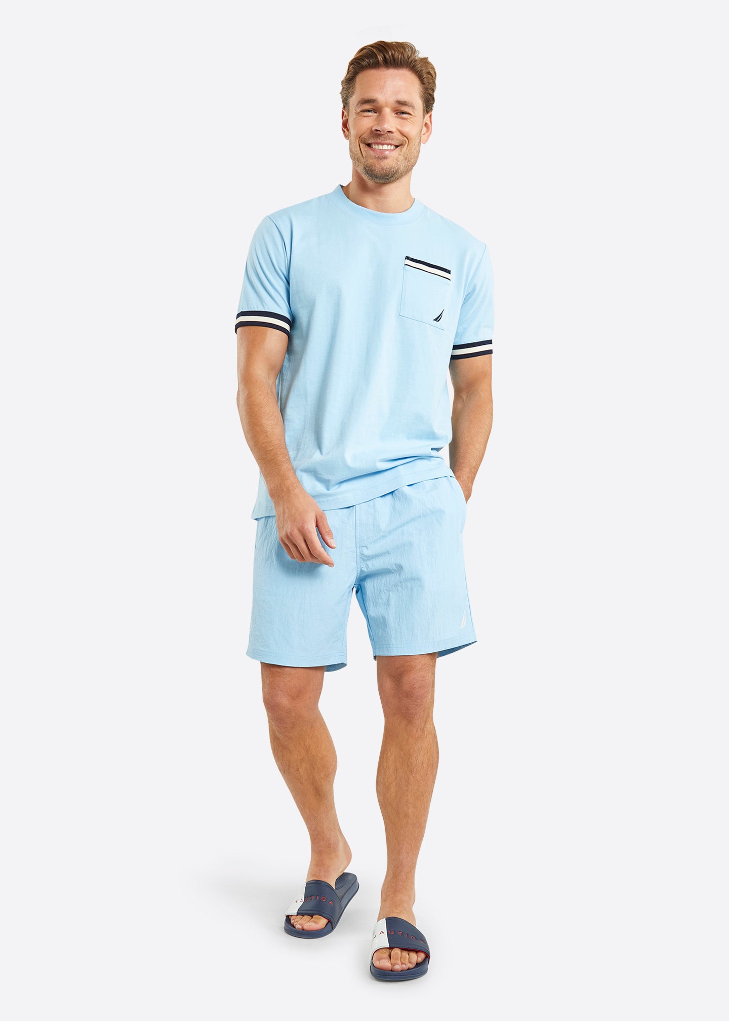 Nautica Arian 6" Swim Short - Sky Blue - Full Body