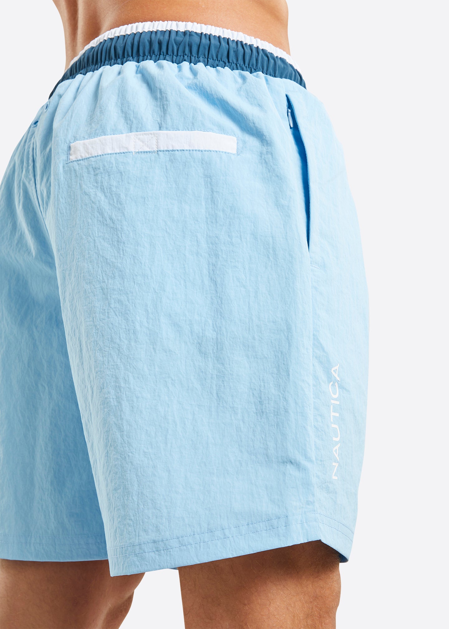 Nautica Arian 6" Swim Short - Sky Blue - Detail