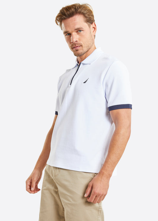 Nautica Halifax Polo Shirt - White - Front