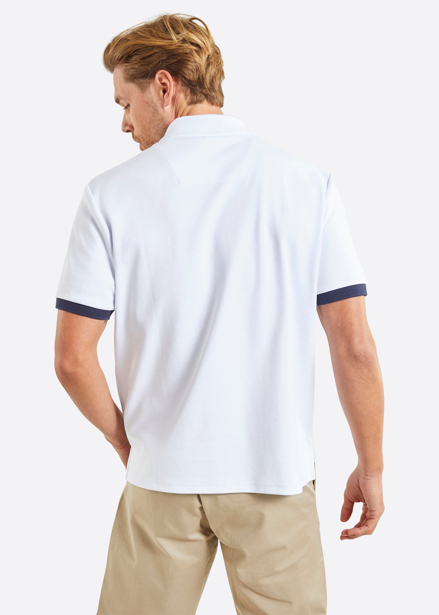 Nautica Halifax Polo Shirt - White - Back