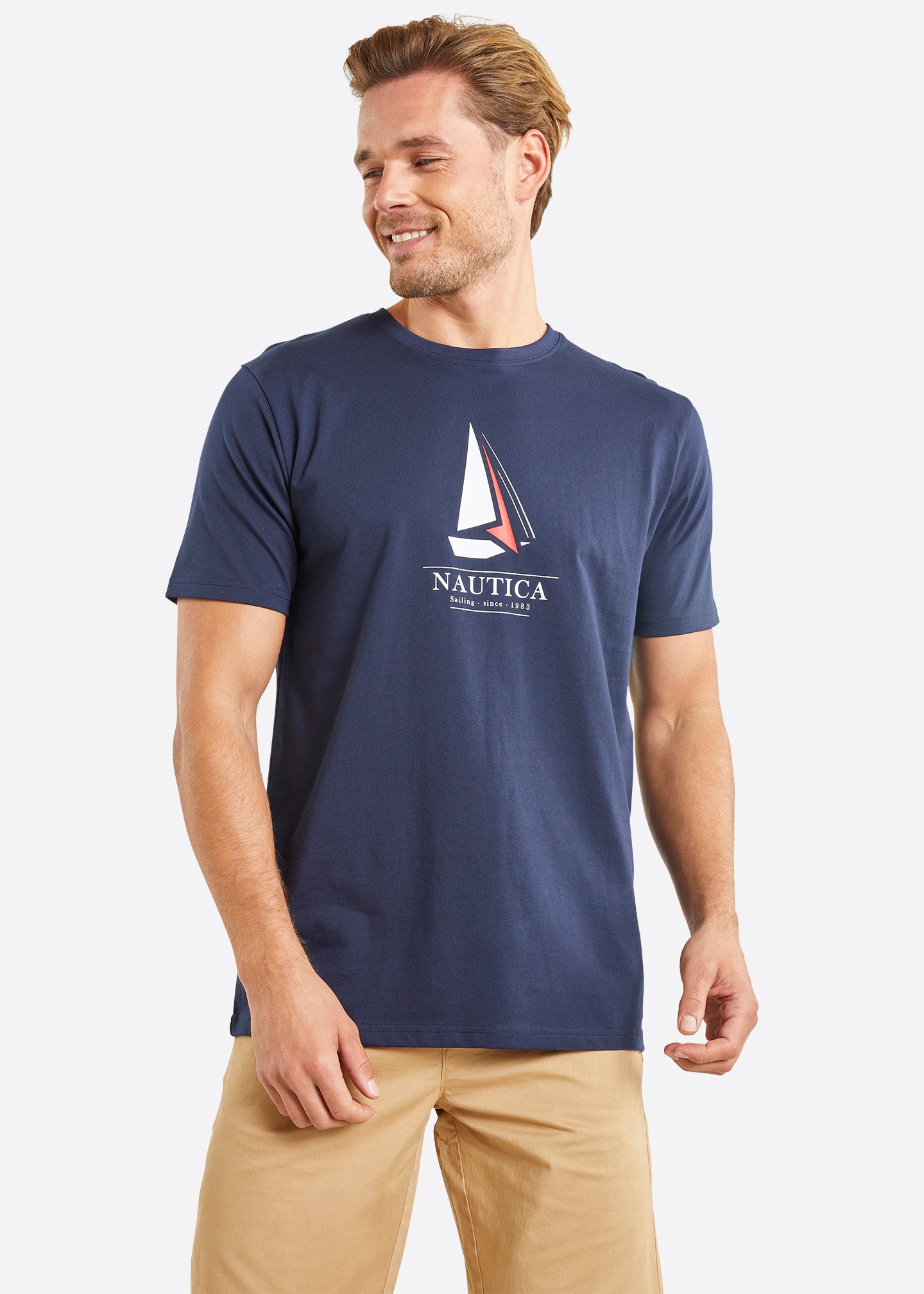 Nautica Men's Sailing Graphic Tee 100% Cotton crew neck short sleeve T –  JNL Trading