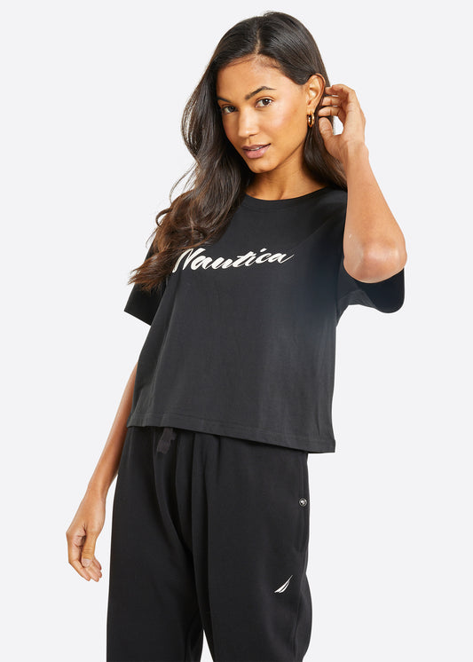 Nautica Virginia Crop T-Shirt - Black - Front