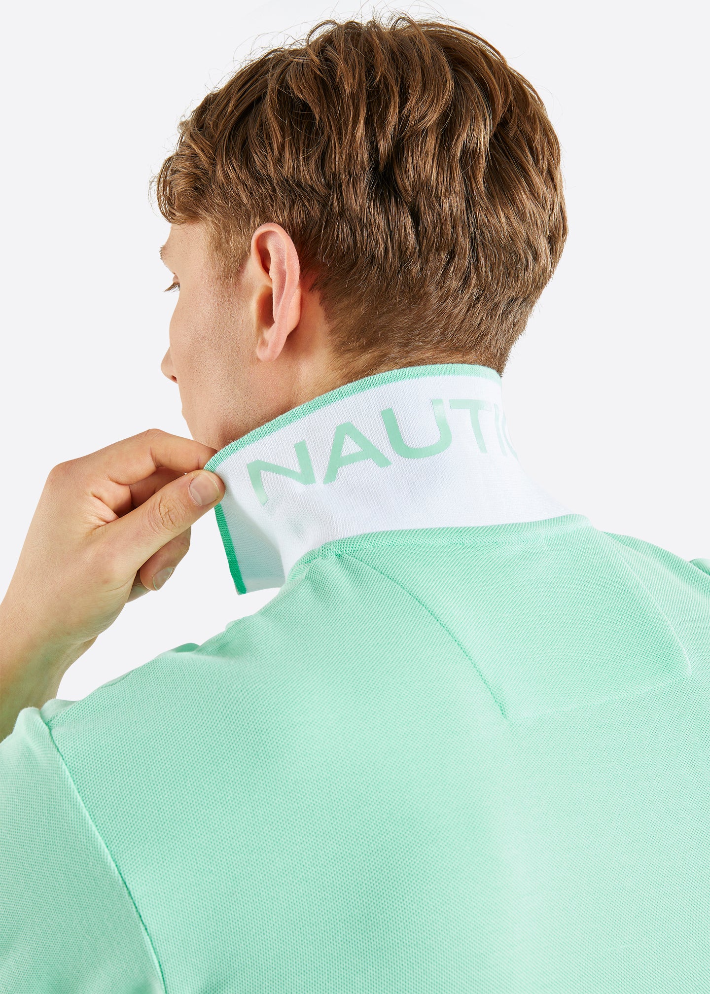 Nautica Mellis Polo Shirt - Mint - Detail
