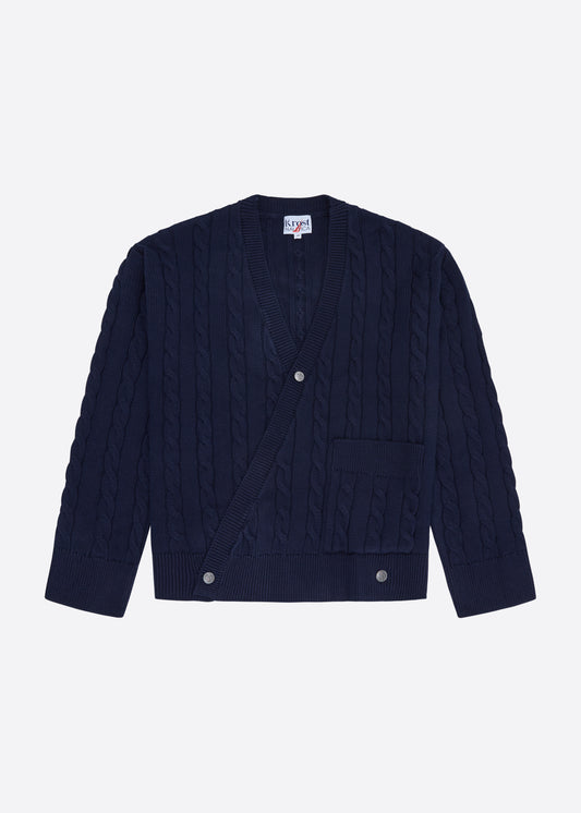 Nautica x Krost Asymmetric Cardigan - Navy