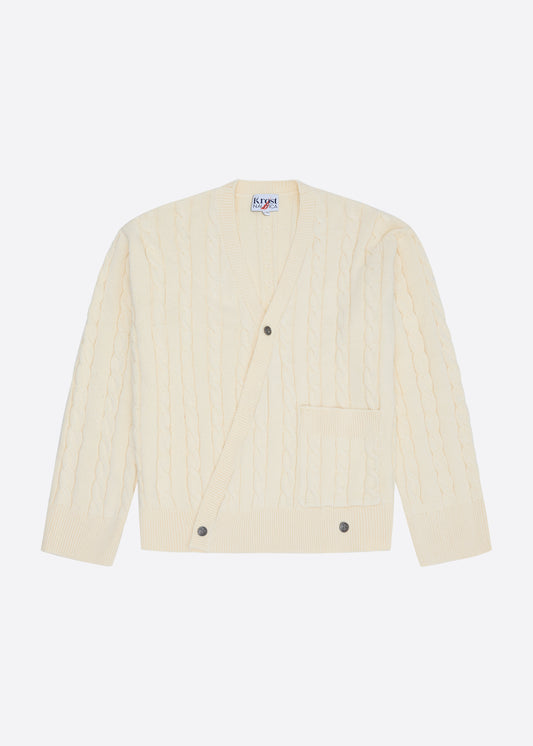 Nautica x Krost Asymmetric Cardigan - White