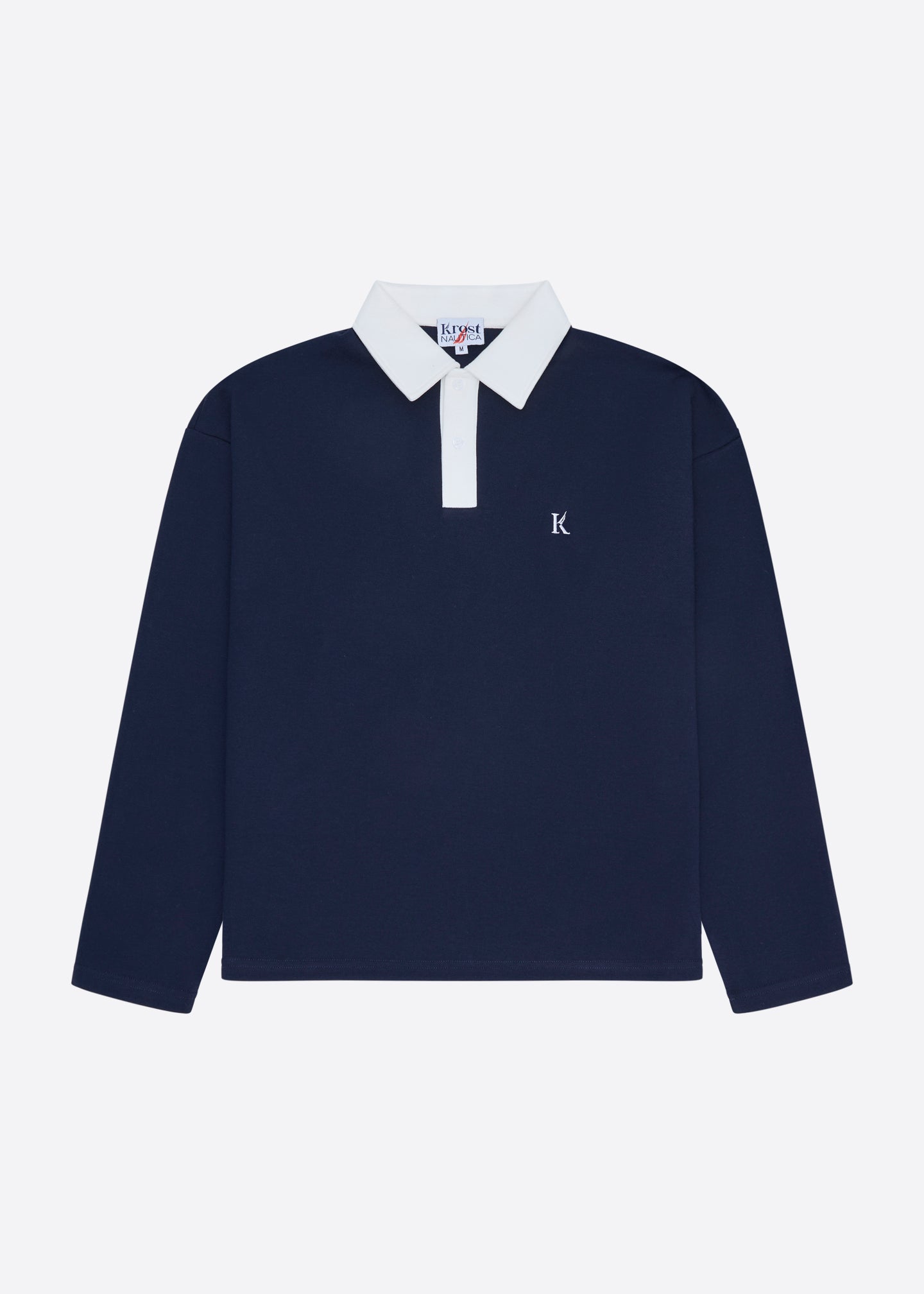 Nautica x Krost Contrast Pique Rugby Shirt - Navy