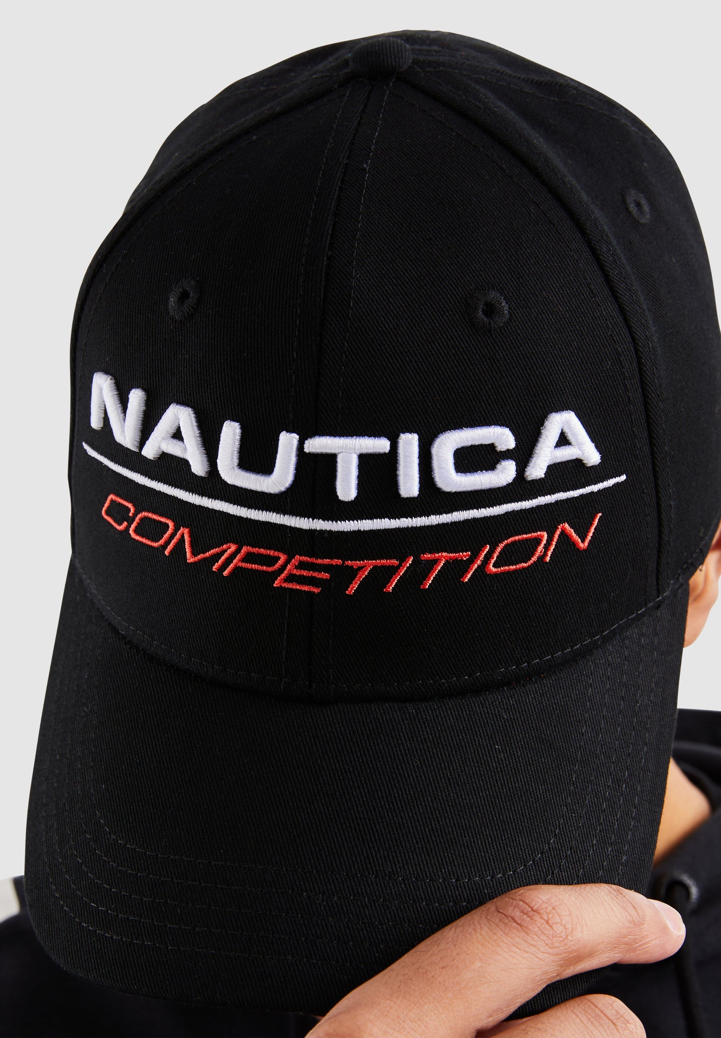 Nautica Competition Tappa Snapback Cap - Black - Detail